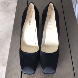 Prada black heel shoes